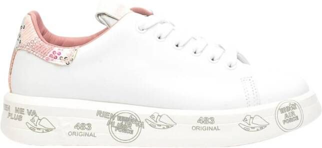 Premiata Hoogwaardige leren sneakers White Dames