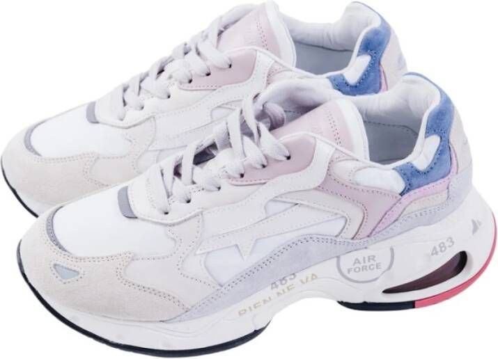 Premiata Iconische Leren en Canvas Manden White Dames