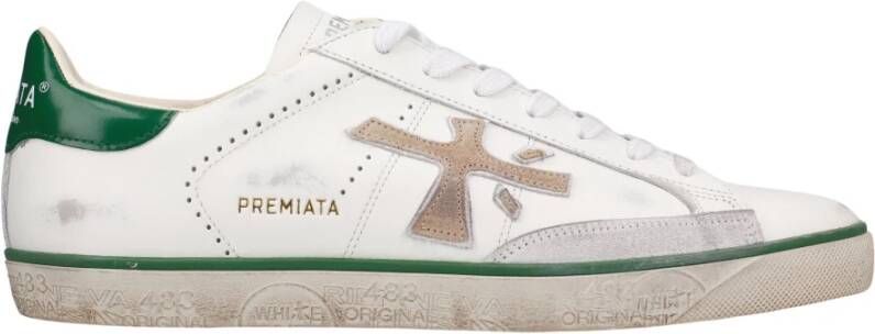 Premiata Iconische Street Style Sneakers Steven 6645 White