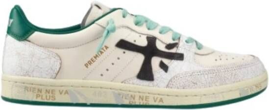 Premiata Klei Leren Sneakers met Rubberen Zool