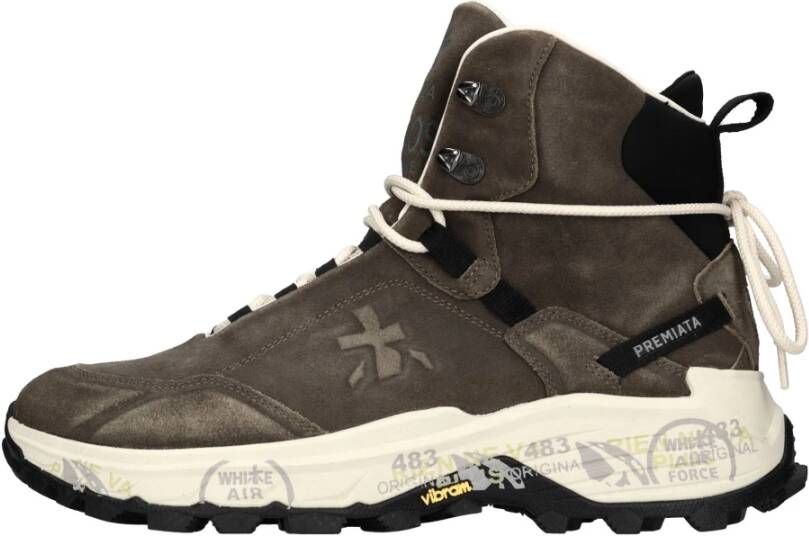 Premiata Kruis Stijl Sneakers Brown Heren
