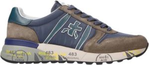 Premiata Lander 6400 Sneakers van Suède en Technische Stof Blauw Heren