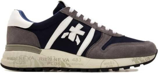 Premiata Blauwe Suède Sneakers met Leren Inzetstukken - Foto 4