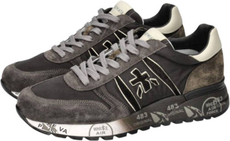 PREMIATA Lage Sneakers Heren Lander Maat: 45 Materiaal: Suède Kleur: Grijs - Foto 5