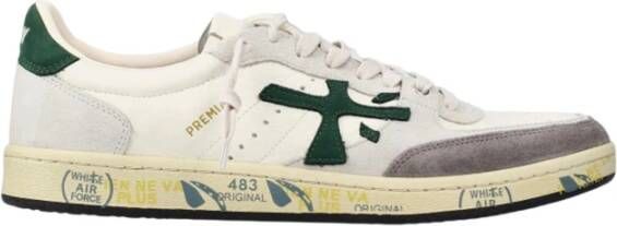 Premiata Leren Logo Sneakers Aangepaste Zool Vetersluiting