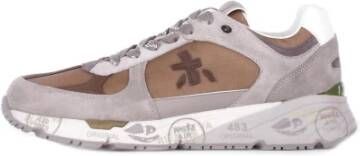 Premiata Leren Logo Sneakers Rubberen Zool