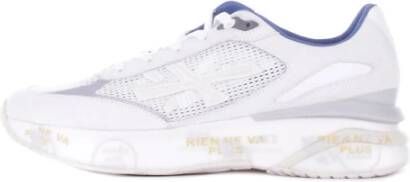 Premiata Leren Logo Sneakers Rubberen Zool White Heren