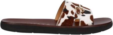 Premiata Leren Sandalen met Ponyhair Hoofdband