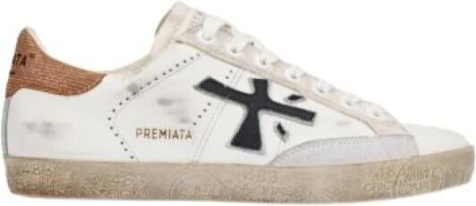 Premiata Leren Sneakers Steven met Suède Detail