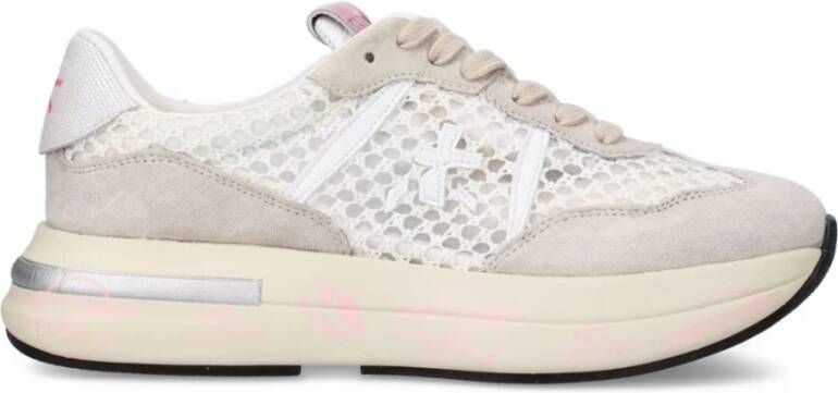 Premiata Lichtbeige Sneakers met Chunky Zool