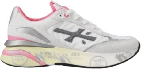 Premiata Lichtgrijs Roze Sneakers Moerund 7467