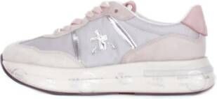 Premiata Lichtgrijze Sneakers met Logo