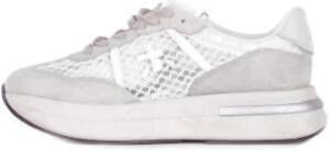 Premiata Logo Sneakers met leren bovenkant