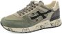 Premiata Groene Leren Sneakers Logo Details Rubberen Zool Multicolor Heren - Thumbnail 10