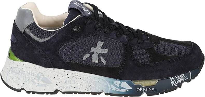 Premiata Blauwe Sneakers met Ergonomische Zool Blue Heren