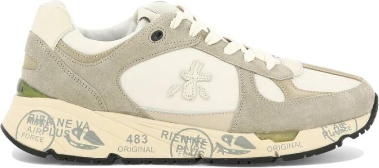 Premiata Crème Sneakers met Suède Details Beige Heren