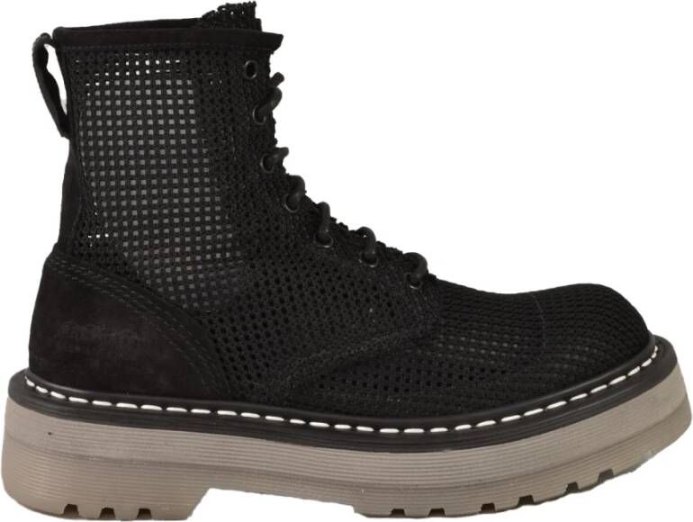 Premiata Mesh Enkellaarzen met Rubberen Zool