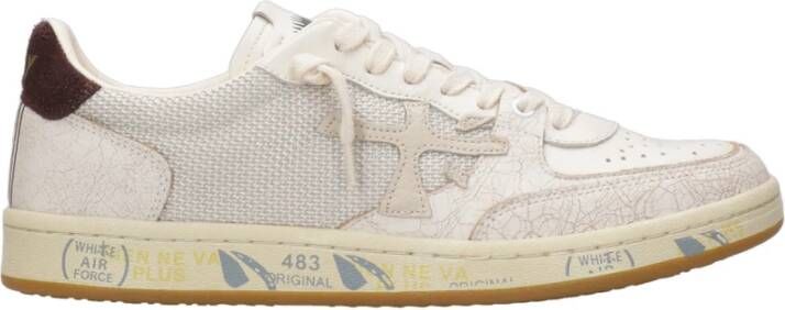 Premiata Mesh Sneakers met Leren Details Beige Heren