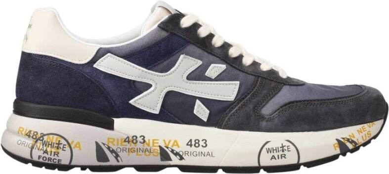 Premiata Blauwe Sneakers Mick Kwaliteitsleer Mix