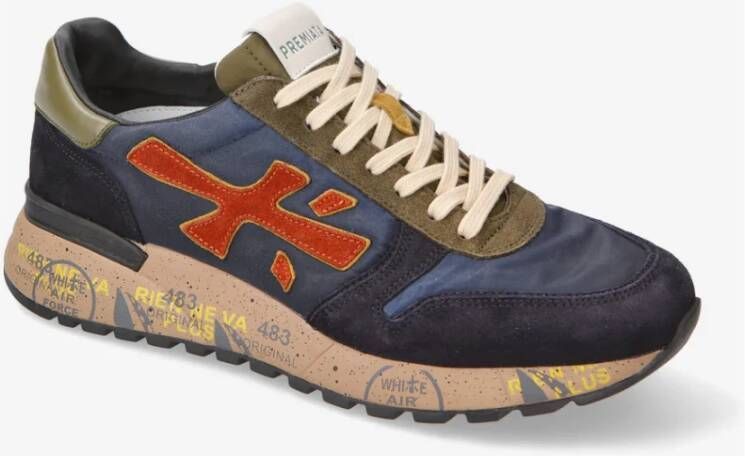 Premiata Mick Groene Casual Sneakers Multicolor Heren