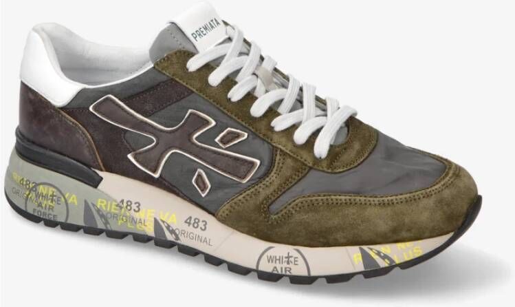 Premiata Mick Groene Casual Sneakers Multicolor Heren