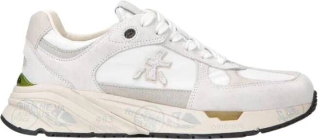 Premiata Moderne en stijlvolle grijze en witte sportschoenen White Dames