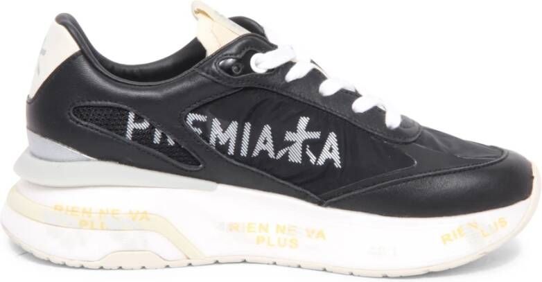 Premiata Zwarte sneaker Moerun-D met nylon en leer Black Dames
