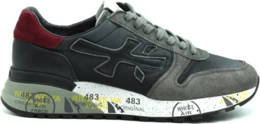 Premiata Zwarte Sneakers met Leren Voering en Rubberen Zool Zwart Heren