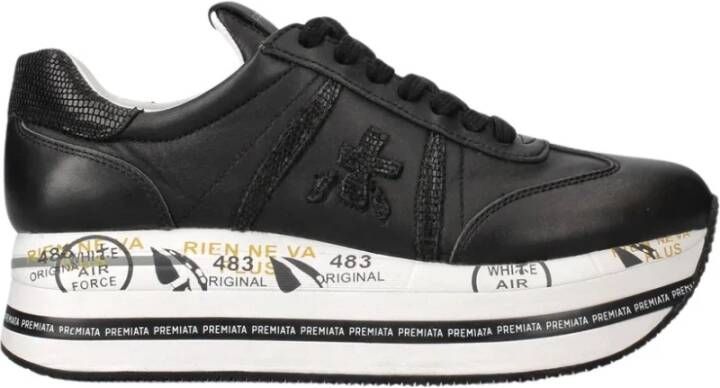 Premiata Nero Aw23 Leren Sneakers Black Dames