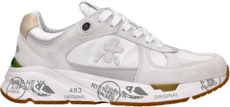 PREMIATA Lage Sneakers Dames Mase-d Suède Wit - Foto 7