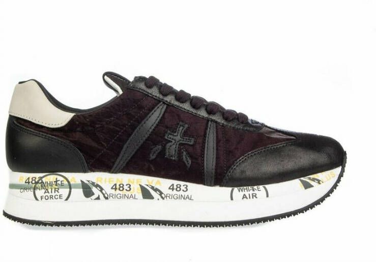 Premiata Kwaliteitslederen sneakers met glamoureuze details Black Dames - Foto 7
