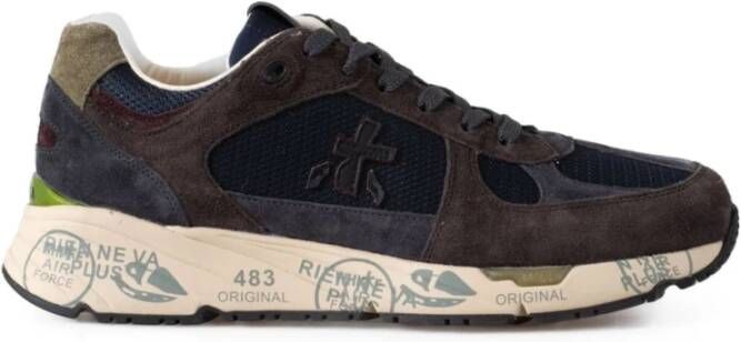 Premiata Platte schoenen van stof en suède Brown Heren