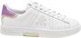 Premiata Platte Schoenen Wit Paars Lederen Vetersluiting White Dames - Thumbnail 1