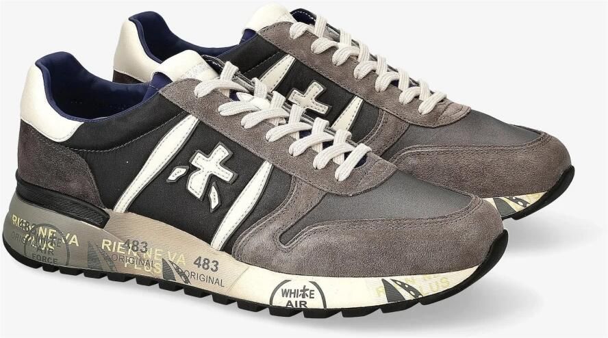 Premiata Platte schoenen van suède en technische stof Multicolor Heren - Foto 4