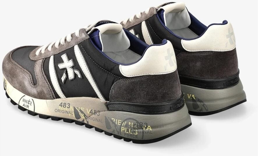 Premiata Platte schoenen van suède en technische stof Multicolor Heren - Foto 3