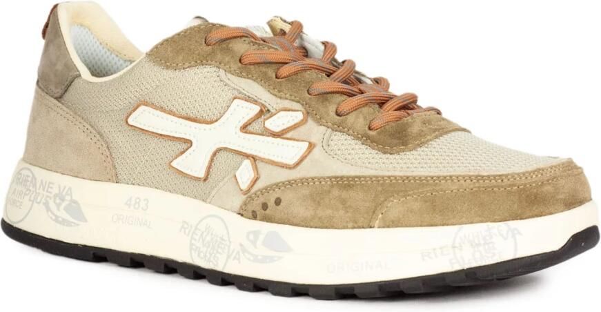 Premiata Beige Mesh en Suède Sneakers