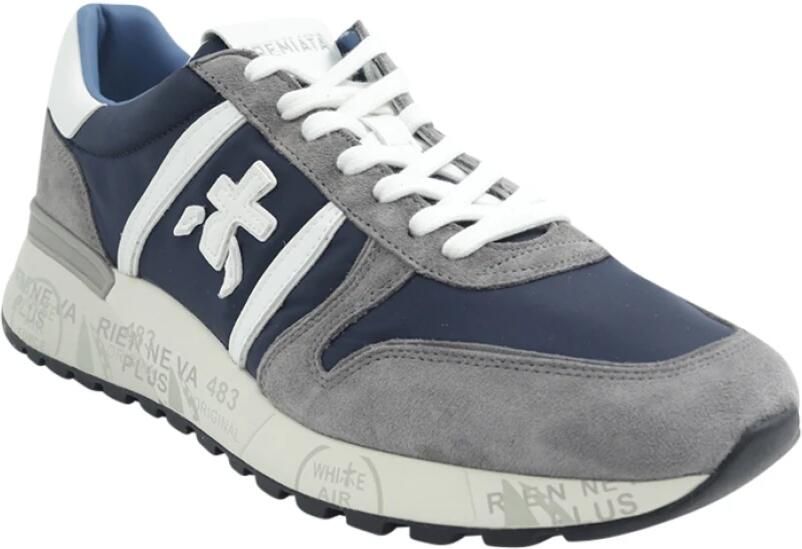 Premiata Blauwe Suède Sneakers met Leren Inzetstukken - Foto 2