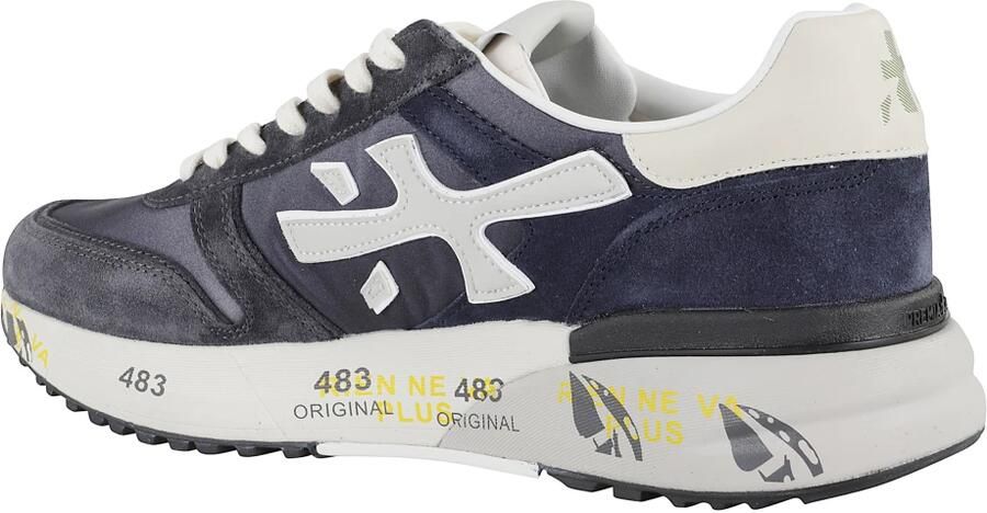 Premiata Blauwe Technische Stof Sneakers Mick