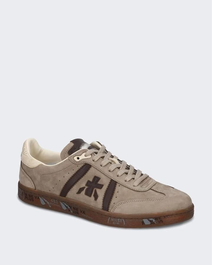 PREMIATA Lage Sneakers Heren Bonnie Suède Taupe - Foto 6