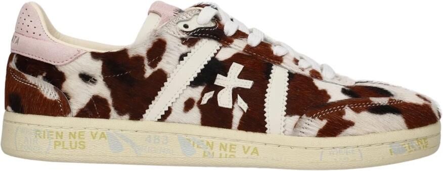 Premiata Bonnied Cow Print Pony Effect Sneakers