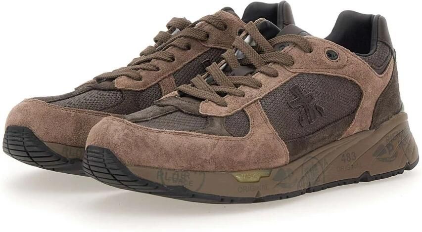Premiata Vintage Stijl Sneakers met Vet Mase Schrift Brown Heren - Foto 3