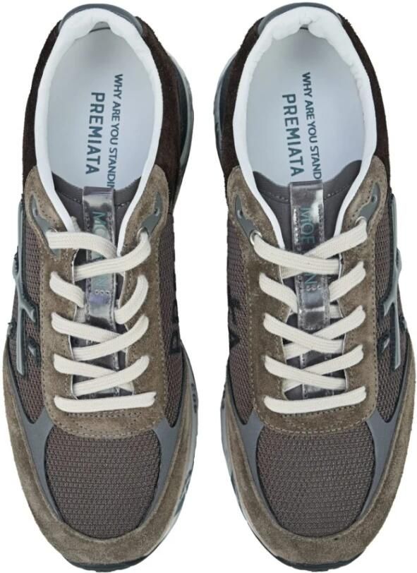 PREMIATA Lage Sneakers Heren Moerun Maat: 44 Materiaal: Suède Kleur: Bruin - Foto 3