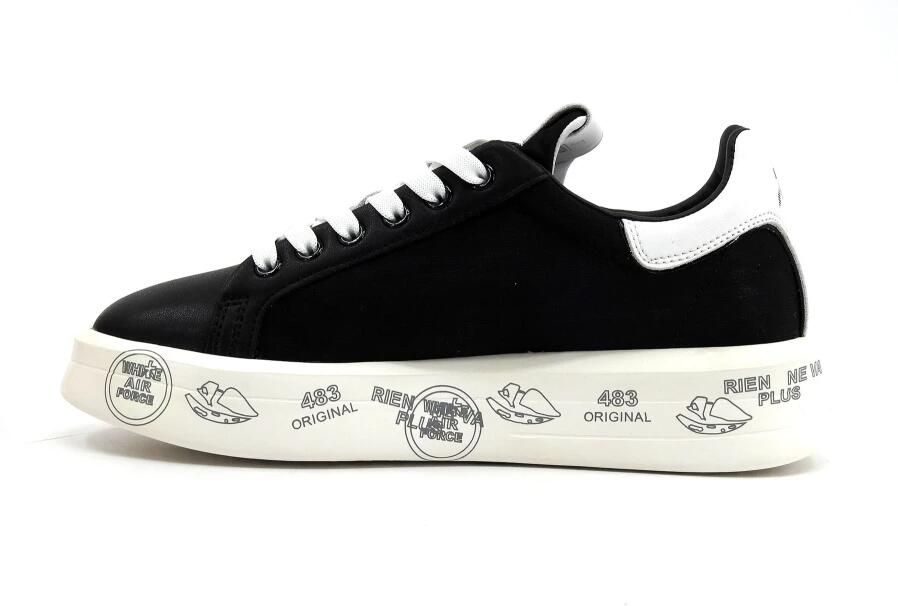 Premiata Zwarte leren sneakers Black Dames