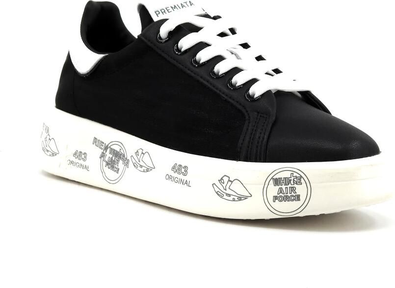 Premiata Zwarte leren sneakers Black Dames - Foto 2