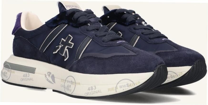 Premiata Sneakers van stof en suède met logo - Foto 3