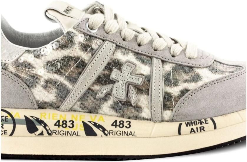 PREMIATA Lage Sneakers Dames Conny Maat: 37 Materiaal: Suède Kleur: Beige - Foto 4