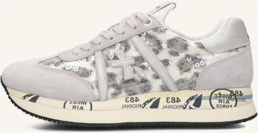 PREMIATA Lage Sneakers Dames Conny Maat: 40 Materiaal: Suède Kleur: Beige - Foto 4