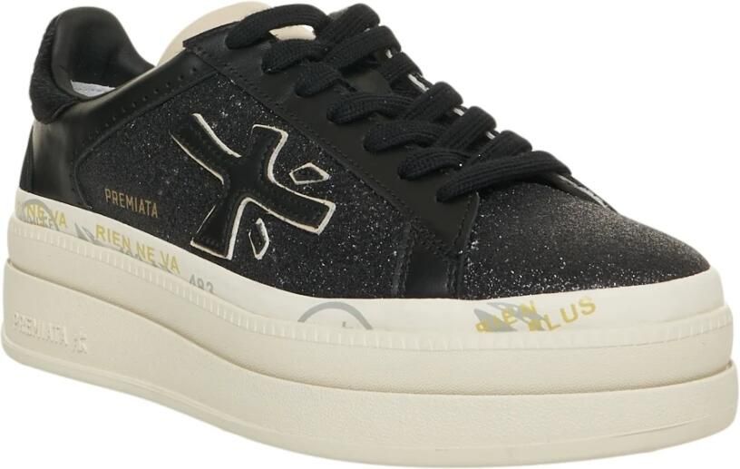 Premiata Glitter Platform Sneakers Zwart Aw25