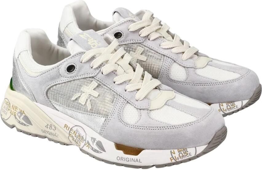 Premiata Grijs Zilveren Suède en Stoffen Sneakers - Foto 2