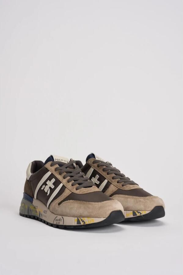 Premiata Grijze Suède Leren Sneakers met Uniek Platform